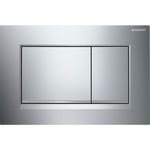 Pulsador serie Sigma30 de Geberit. Doble descarga, cromado brillante/mate/brillante